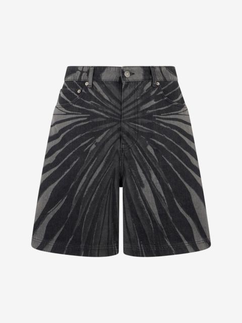 Ray Of Gold Print Bermuda Shorts