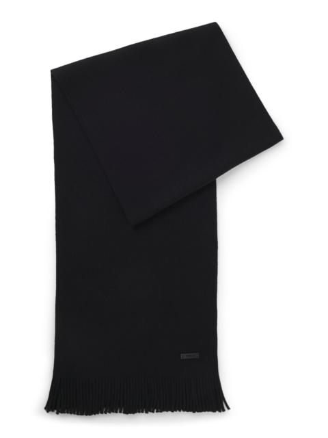 RASCHEL-KNIT SCARF IN VIRGIN WOOL