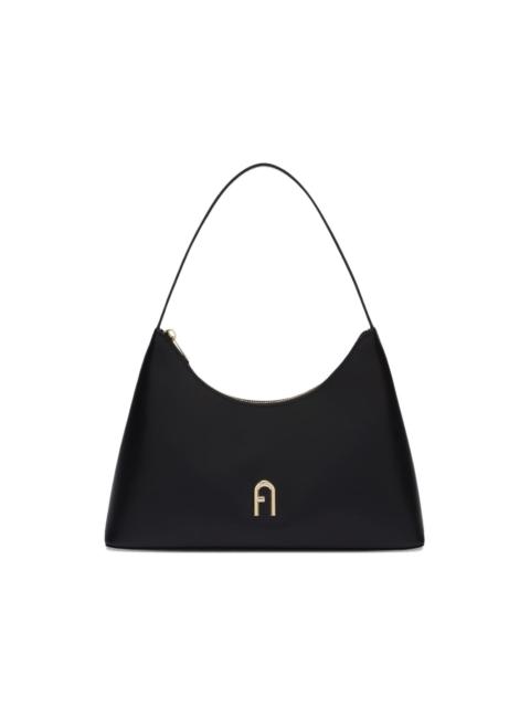 Diamante arch-logo shoulder bag