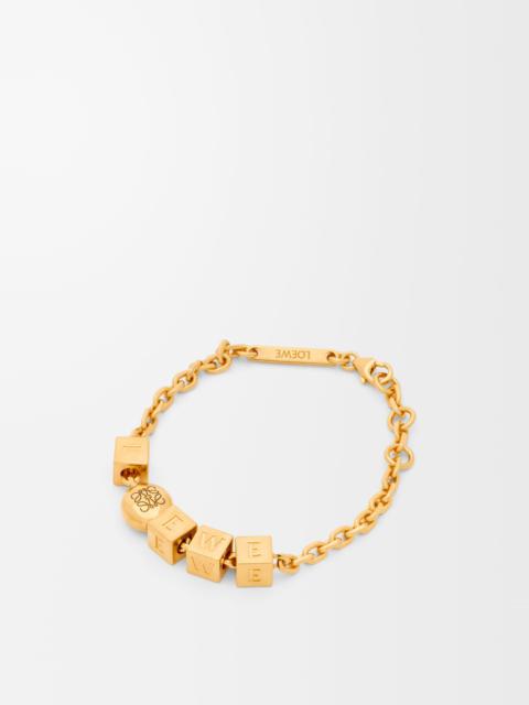 Pebble Cube bracelet in sterling silver