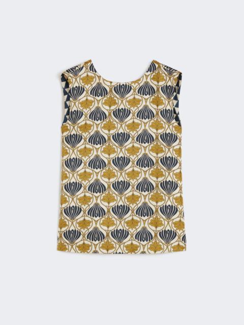 TIMETOP Reversible printed silk top