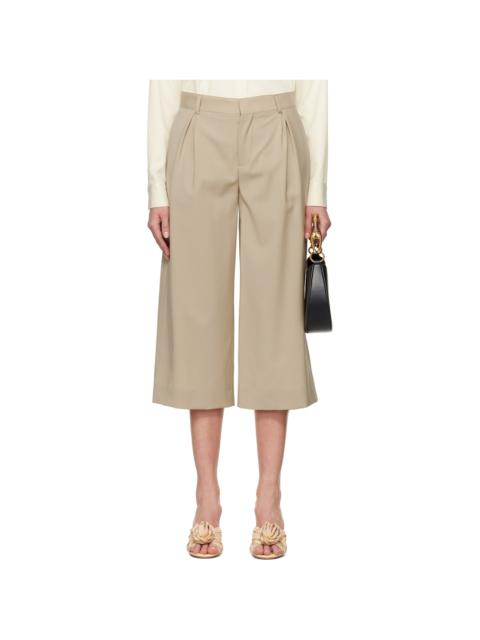 Beige Tailored Twist Trousers