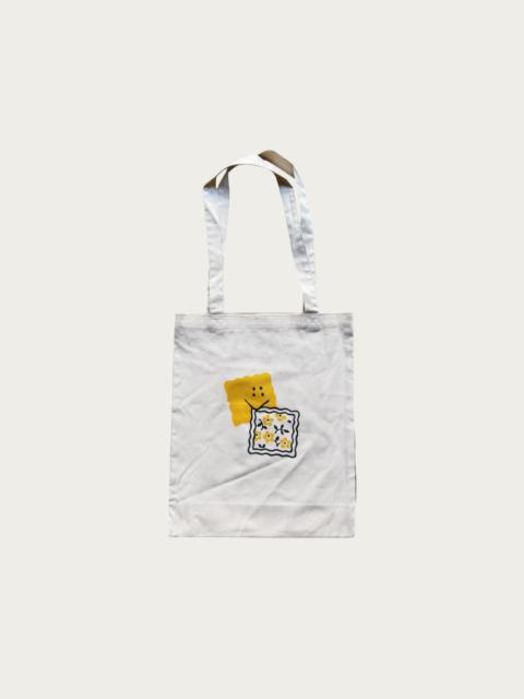 Twill NOVEL TOTE Bag (PECKISH RAINBOW) - Natural