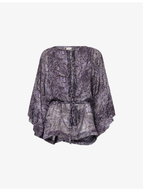 Tekia Printed Silk top