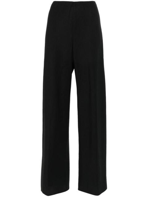 high-waist straight-leg trousers
