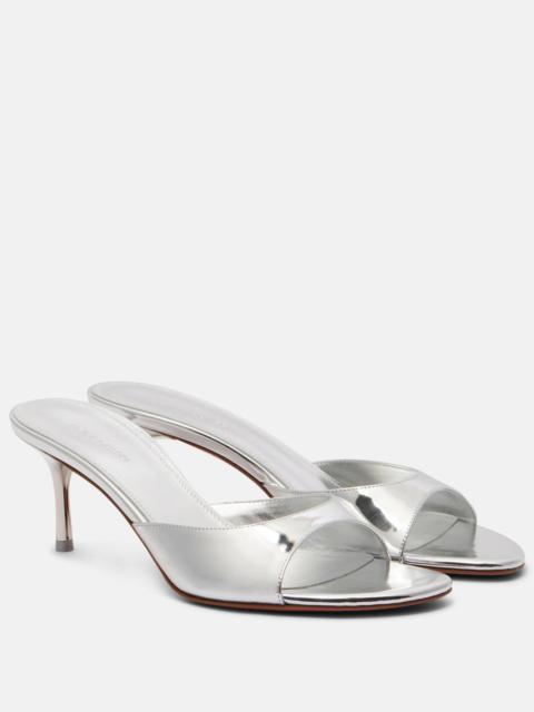 Jeanne 60 mirrored leather mules