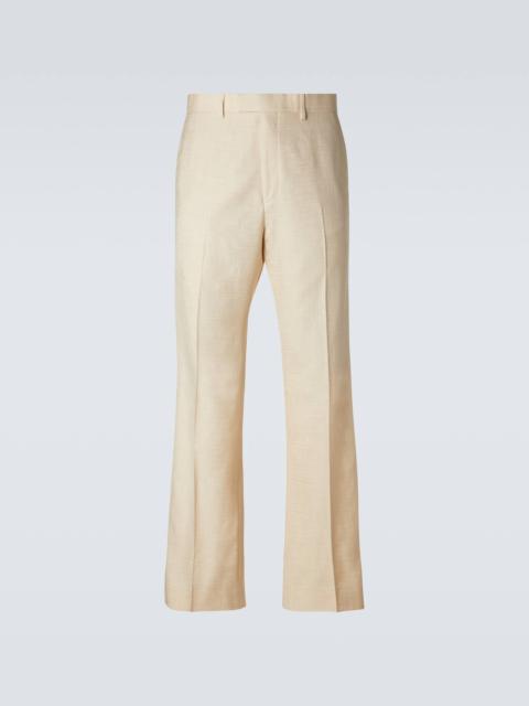 Alto satin-trimmed flared pants