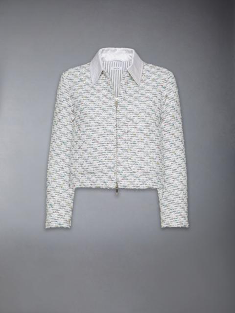 Sequin Tweed Golf Jacket