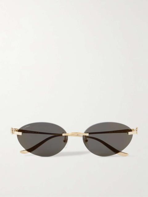 Panthère cat-eye gold-tone sunglasses Gold