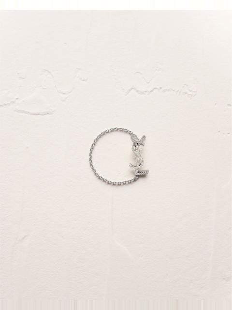 CASSANDRE RING IN 18K GREY GOLD AND DIAMONDS