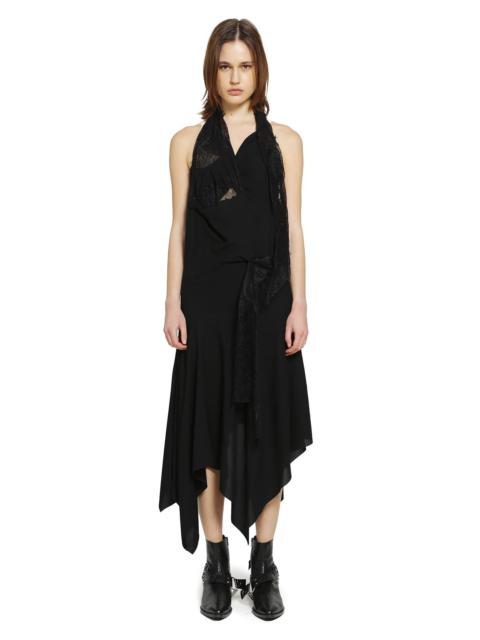 Asymmetric Lace Slip Dress