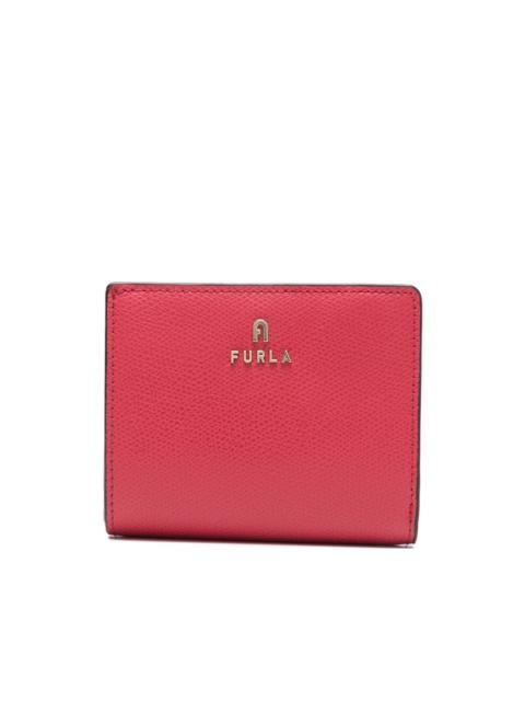 Camelia compact logo leather wallet
