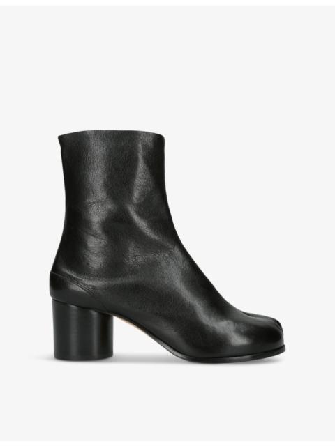 Tabi leather heeled ankle boots