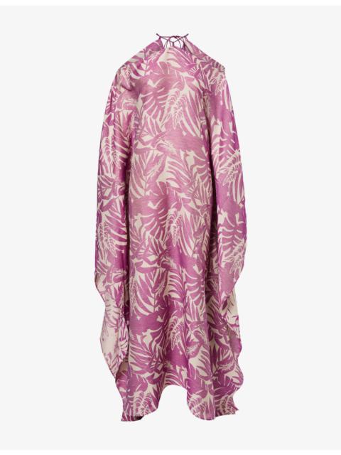 Tropical Woven Kaftan Dress