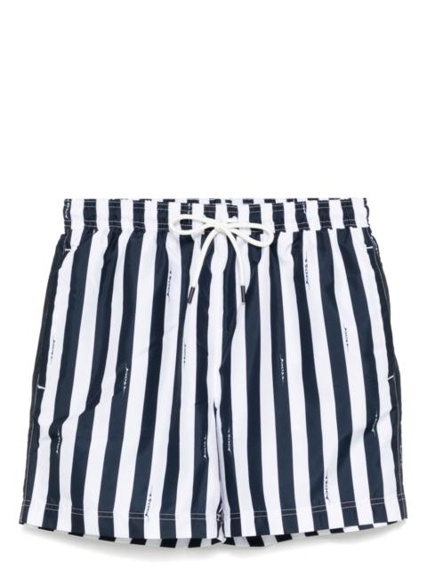 striped swim shorts
