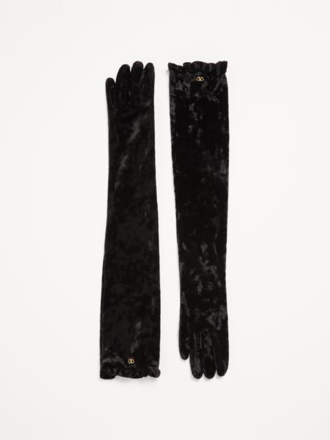 VLOGO SIGNATURE LONG CHENILLE GLOVES