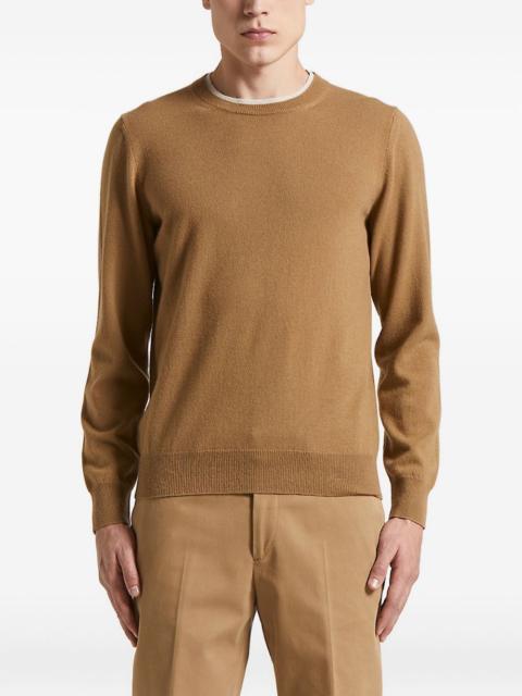 round-neck wool-cashmere sweater