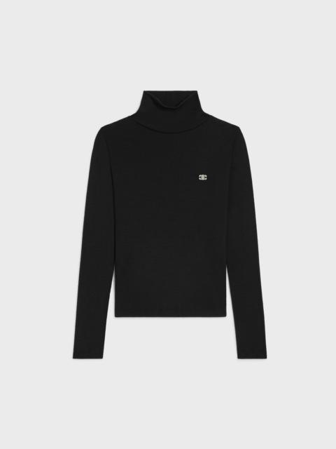 turtleneck top IN wool jersey