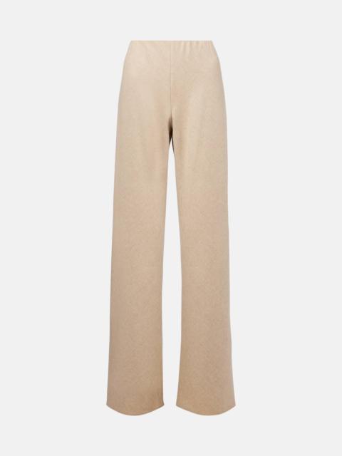 High-rise wide-leg pants