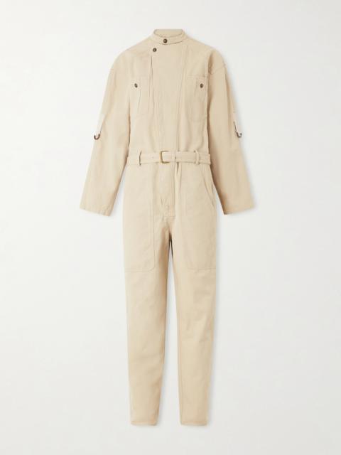Nessime Belted Cotton And Linen-blend Jumpsuit