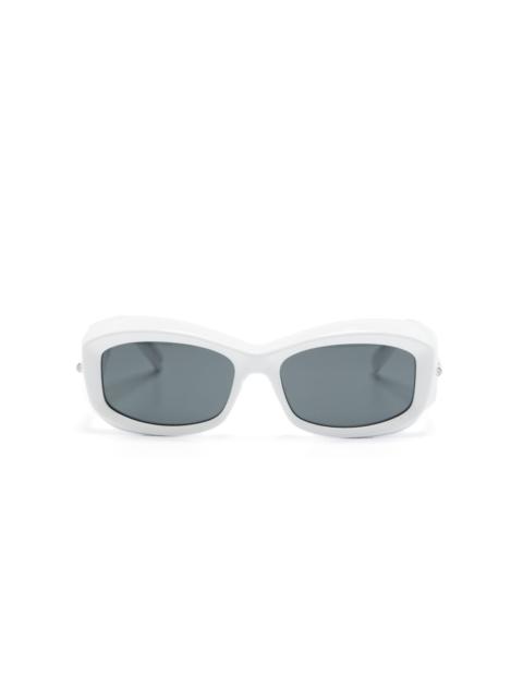 logo-engraved rectangular-frame sunglasses