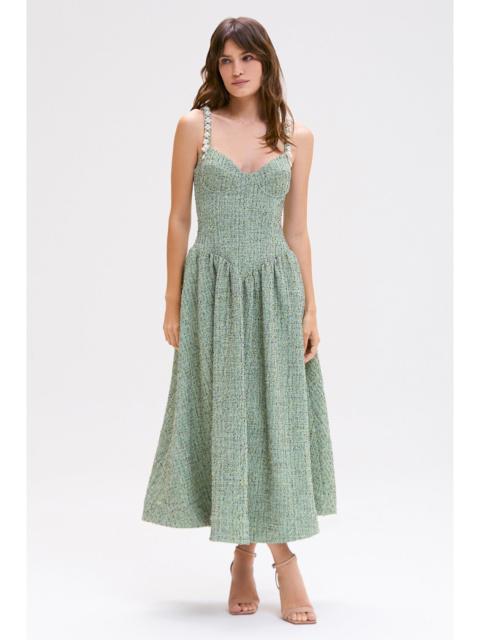 CRYSTAL TWEED MIDI DRESS