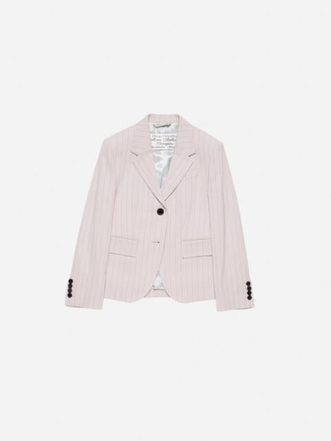 Single-breasted pinstripe jacket - Taupe beige