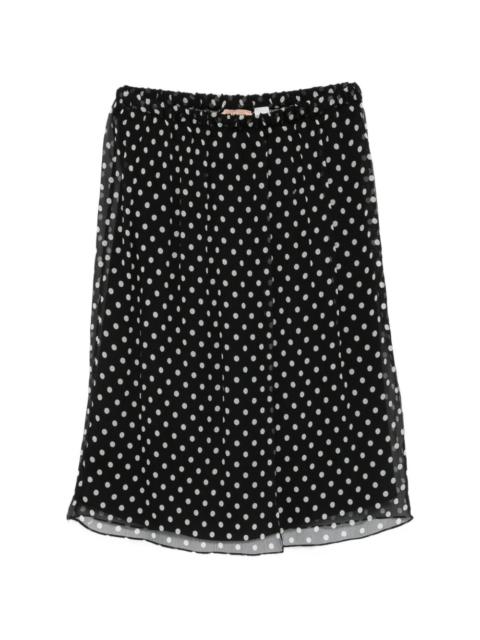 elasticated-waistband mini skirt