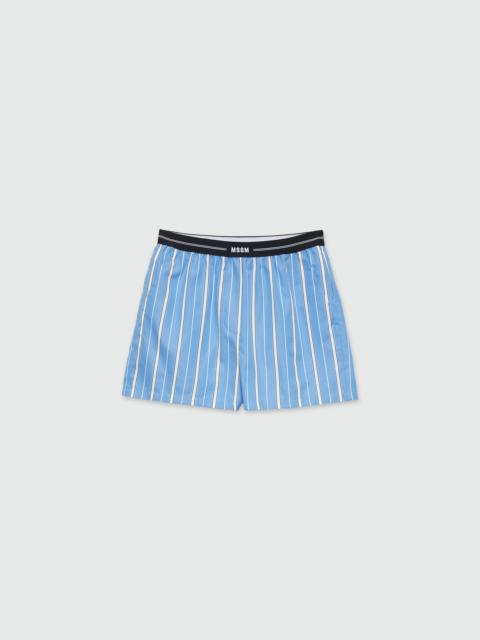 MSGM poplin shorts with elastic