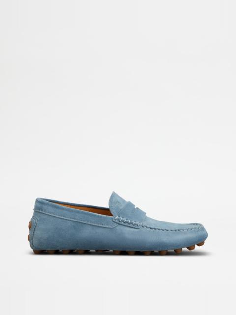 GOMMINO BUBBLE LOAFERS IN SUEDE - LIGHT BLUE