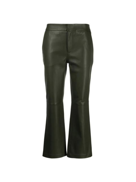 cropped leather trousers