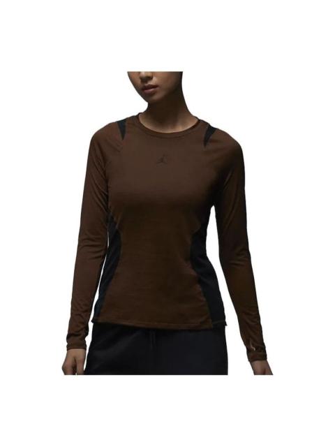 (WMNS) Air Jordan Long Sleeve Base Layer 'Brown' FD7383-259