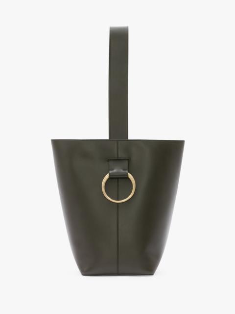 Dia Bucket Bag In Dark Olive Smooth Leather