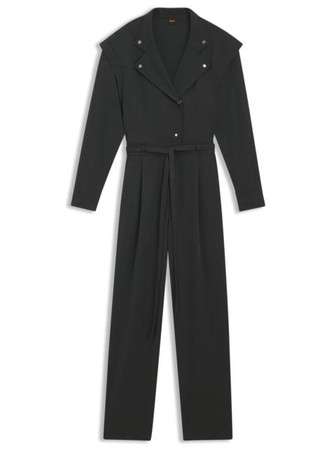 JUMPSUIT IN SANDWASHED FABRIC