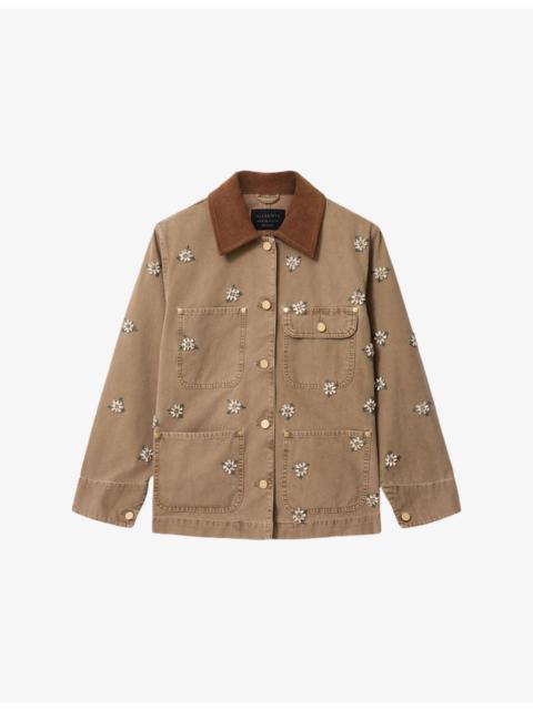 Bex Crystal-Embellished Denim Jacket