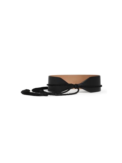 TASSEL BUSTIER BELT IN CALFSKIN