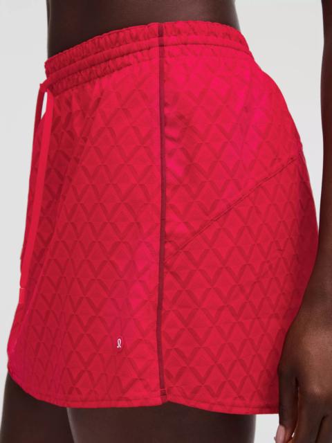 Textured Mesh High-Rise Tennis Skirt