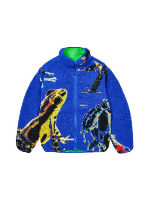 Palace Frogger Reversible Fleece Jacket Blue