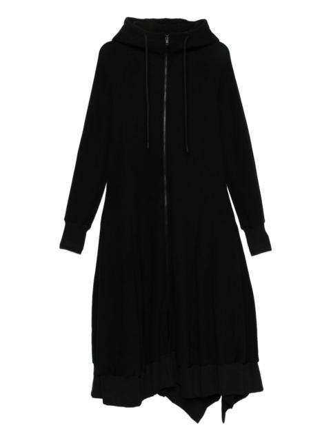 hooded asymmetrical coat