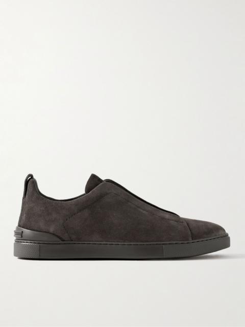 Triple Stitch™ Suede Slip-On Sneakers Dark brown