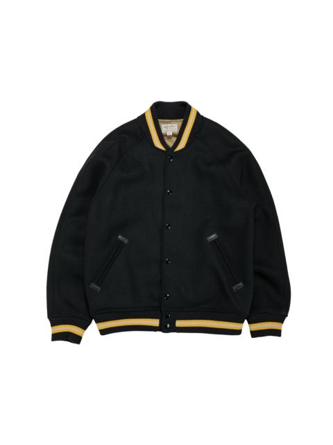 Lot. 2239 1950's Army Varsity Jacket Plain Black