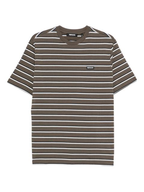 striped logo-patch T-shirt
