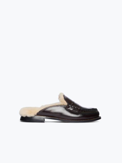 TEMI SHEARLING PENNY LOAFER MULE