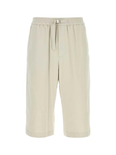 Ami Men Chalk Cotton Bermuda Shorts