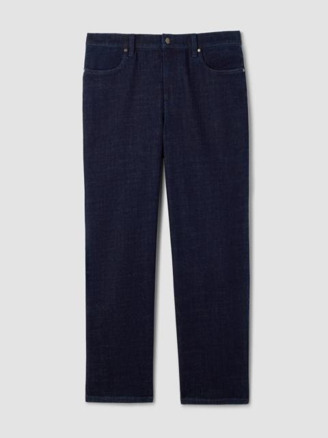 Cotton Stretch Denim Straight Jean