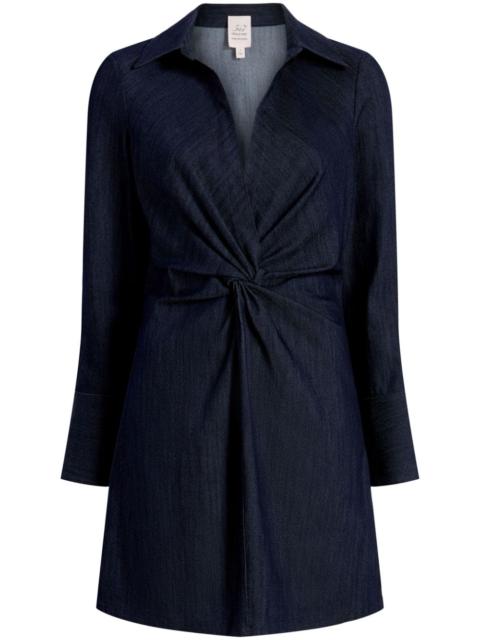 McKenna twist-detail minidress