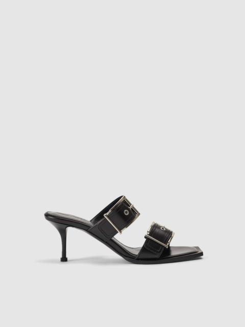 Alexander McQueen Women's Buckle Black Mules