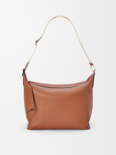 Cubi Crossbody bag in supple smooth calfskin and jacquard