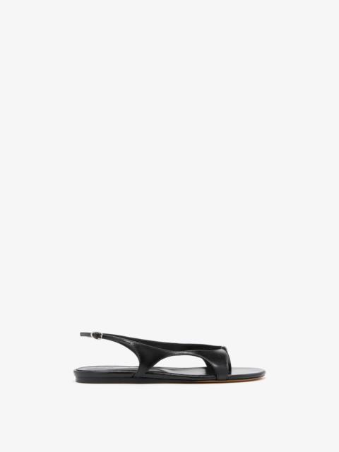 Slash Flat Thong Sandals in Slick Nappa