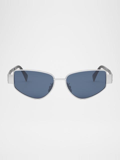 Men's Triomphe Metal Cat-Eye Sunglasses